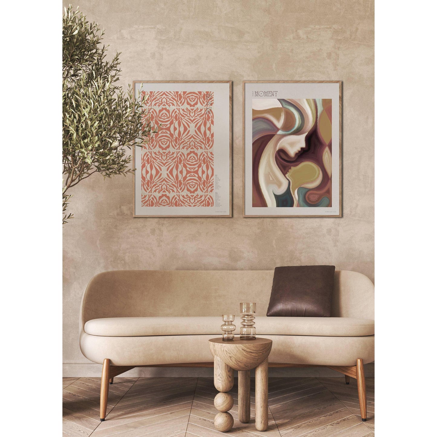 Rosy Brown Ego gegen. Soul Poster: 50 x 70 cm