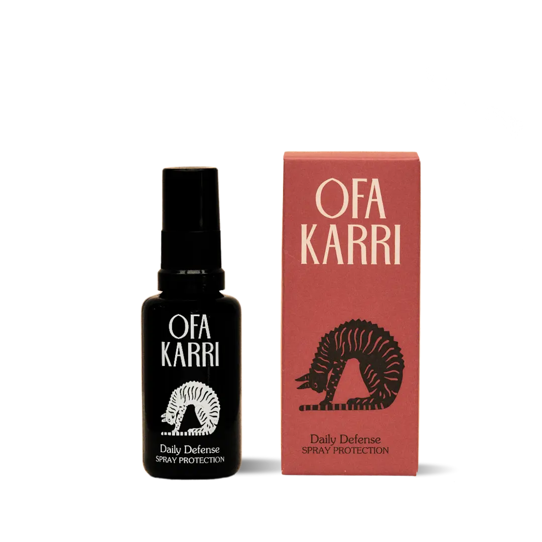 OFK KARRI Sprayflasche und Verpackung mit Tierlogo, Schutzspray für den Alltag
