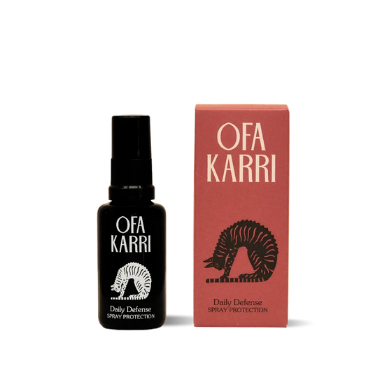 OFK KARRI Sprayflasche und Verpackung mit Tierlogo, Schutzspray für den Alltag