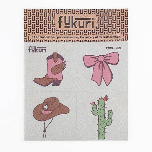 Light Gray Stickerei - Stickbrett - Cowgirl