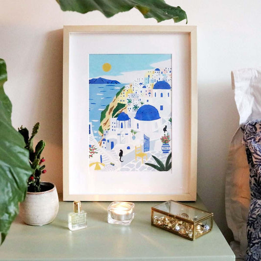 Light Gray Malen nach Zahlen Set - Santorini