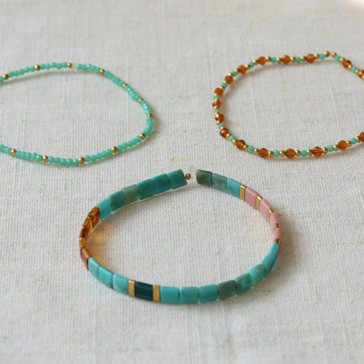 Gray DIY Set 16 - Perlenarmbänder Gold