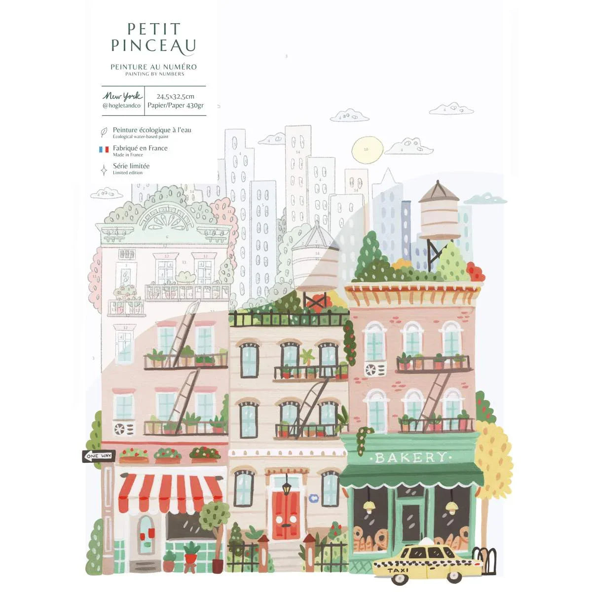 Light Gray Malen nach Zahlen Set - New York