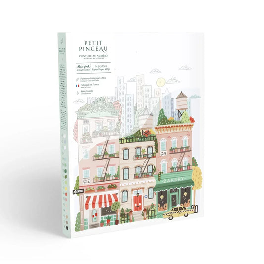 Light Gray Malen nach Zahlen Set - New York