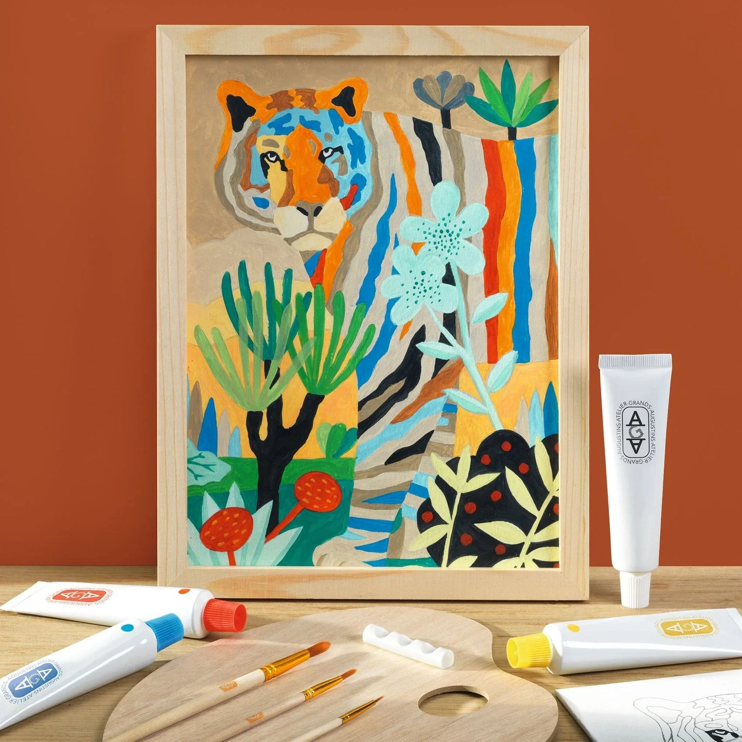 Rosy Brown Atelier 22, Malerei Tiger
