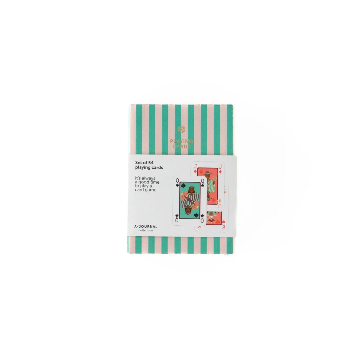 Light Gray A-Journal Designer Spielkarten Grün - Illustrierte Karten Box