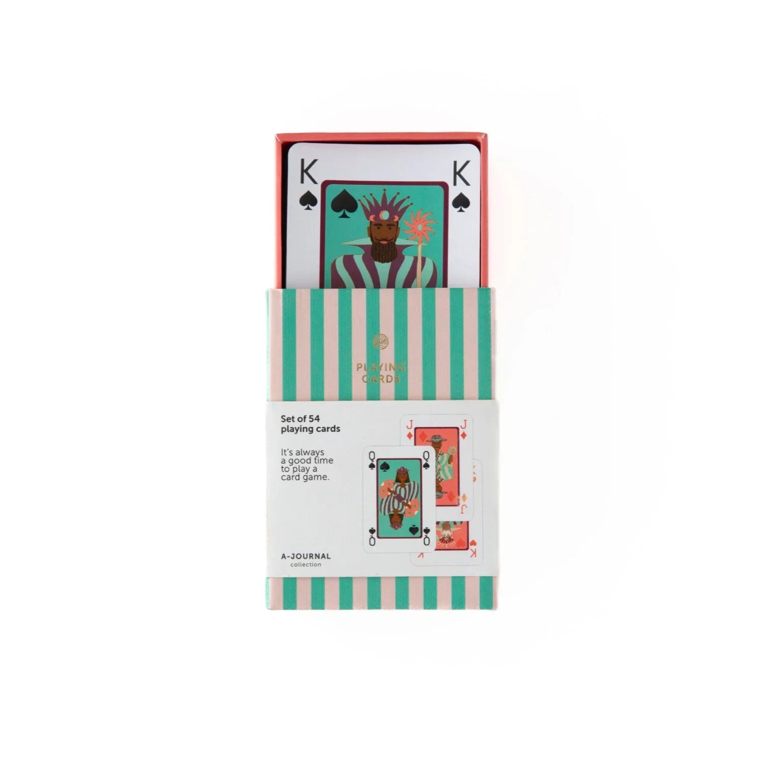 Sea Green A-Journal Designer Spielkarten Grün - Illustrierte Karten Box