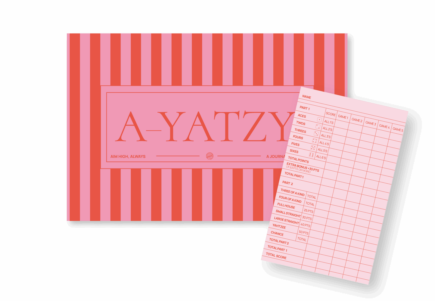 A-Yatzy -Yahtzee - PinkRed