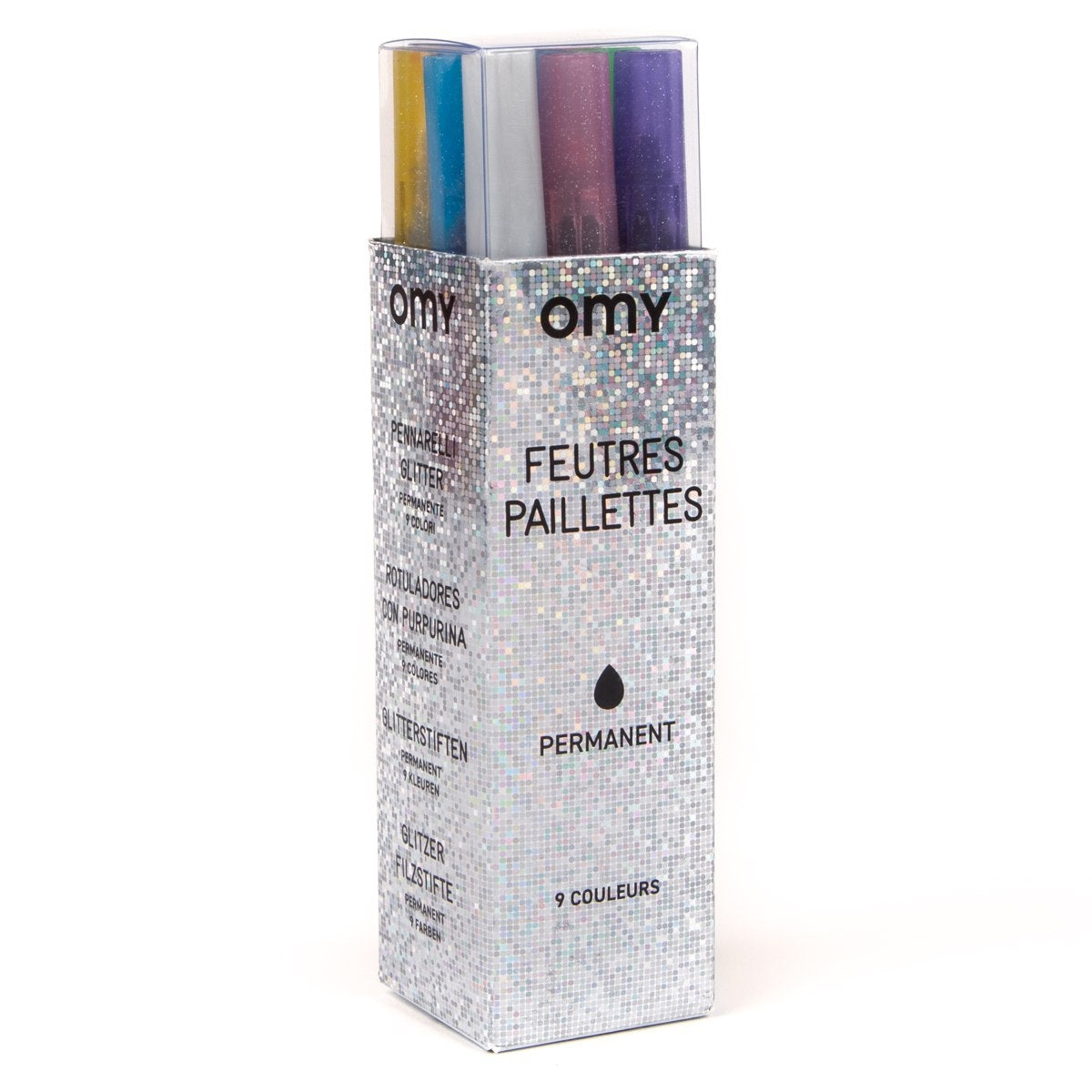 Box mit 9 Glitzermarkern - Bild 1