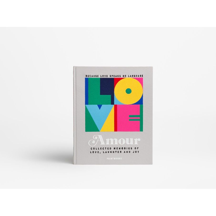 Printworks Notizbuch Amour LOVE, farbiges Cover, stilvolle Geschenkidee zum Festhalten von Erinnerungen