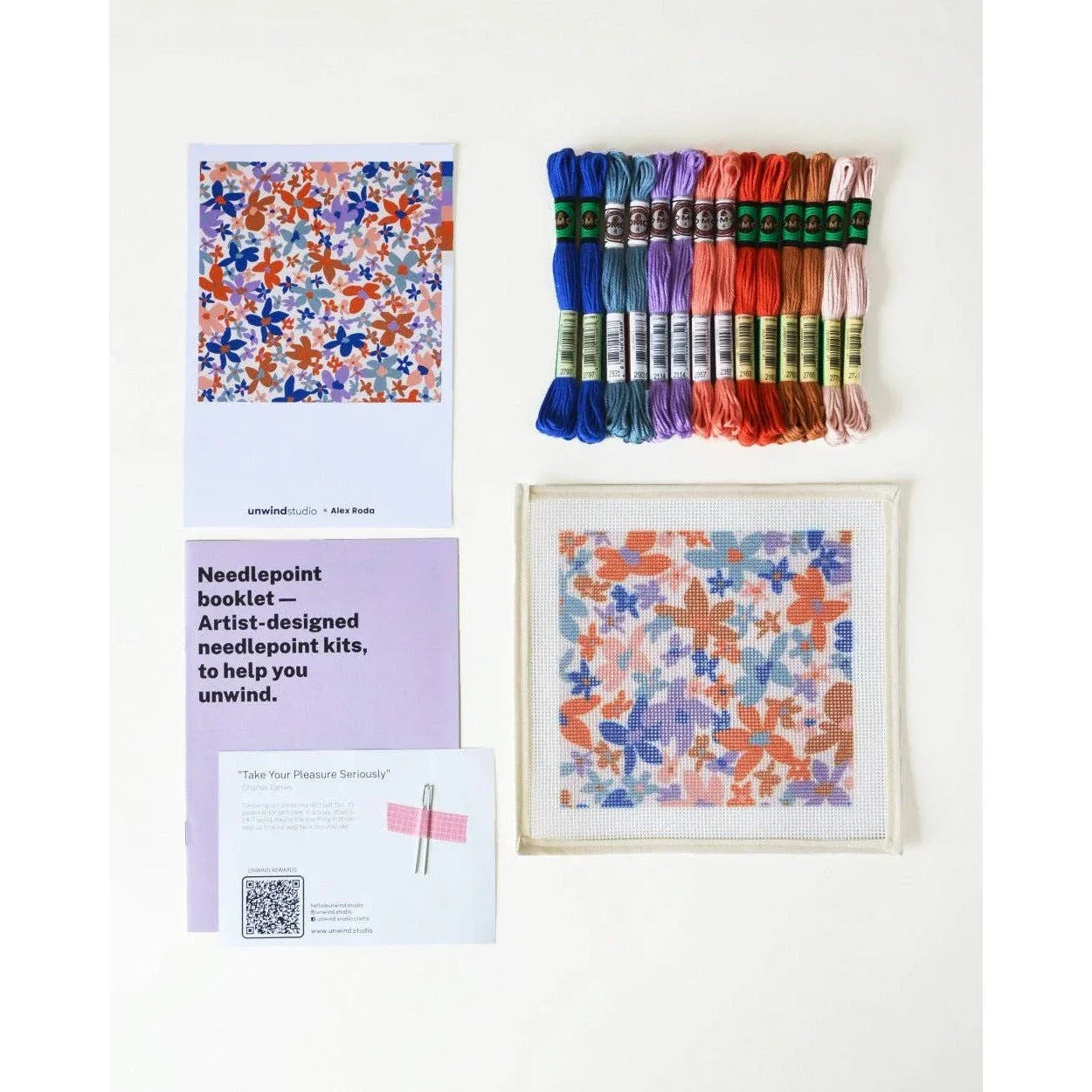 Lavender Stickset -Sonnenbrillenetui Laura Flor